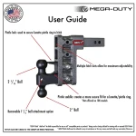 GEN-Y Mega-Duty 10K 10 Inch Drop Adjustable Trailer Hitch 2 Inch Receiver Heavy Duty TJ-GH-305