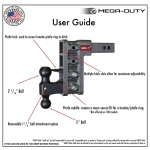 GEN-Y Mega-Duty 10K 15 Inch Drop Adjustable Trailer Hitch 2 Inch Receiver Heavy Duty