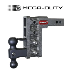GEN-Y Mega-Duty 10K 7.5 Inch Drop Adjustable Trailer Hitch Dual-Ball 2 Inch Tow Receiver Mount 1.5K TW Heavy Duty Truck TJ-GH-314 GH-031