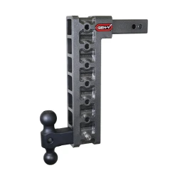 GEN-Y Mega-Duty 10K 15 Inch Drop Adjustable Trailer Hitch Dual-Ball 2 Inch Tow Receiver Mount 1.5K TW Heavy Duty Truck TJ-GH-317 GH-031