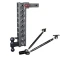 GEN-Y Mega-Duty 10K 20 Inch Drop Adjustable Trailer Hitch with Stabilizer Kit