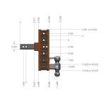 GEN-Y Mega-Duty 10K Adjustable Drop Hitch 2 Inch Offset Shank 7.5 Inch Drop