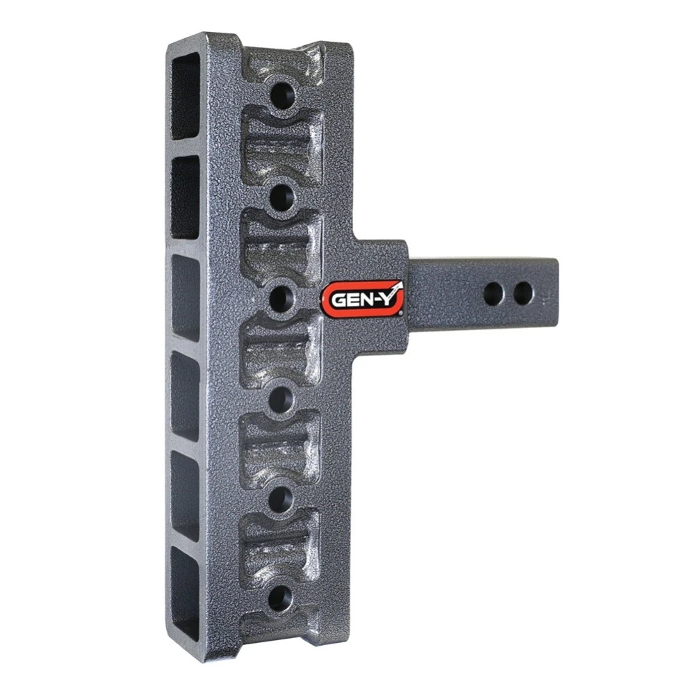 GEN-Y Mega-Duty 10K 2" Offset Shank Adjustable Drop Hitch 5" Rise 7.5" Drop GEN-Y Mega-Duty 10K 2 Inch Offset Adjustable Drop Hitch 5 Inch Rise 7.5 Inch Drop