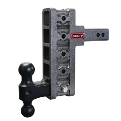 GEN-Y Mega-Duty 10K 2.5 Inch Rise 7.5 Inch Drop 2 Inch Offset Hitch Dual-Ball 2K TW Heavy Duty Truck TJ-GH-415 GH-031