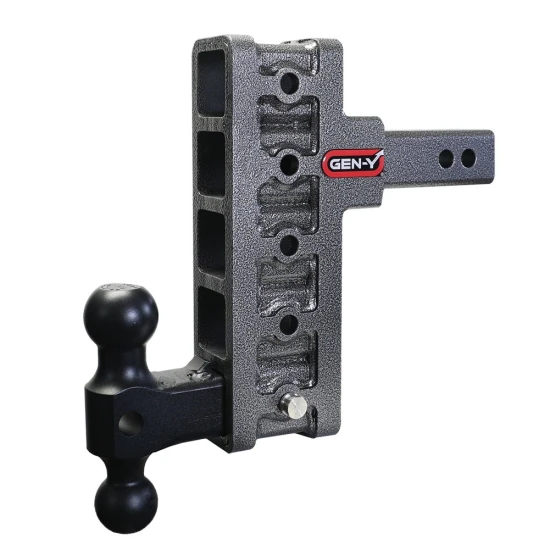 GEN-Y Mega-Duty 10K adjustable drop/rise hitch dual-ball heavy duty steel