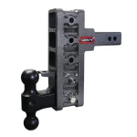 GEN-Y Mega-Duty 10K adjustable drop hitch with pintle lock and dual-ball