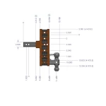 GEN-Y Mega-Duty 16K 15 Inch Drop Adjustable Trailer Hitch with Stabilizer Kit