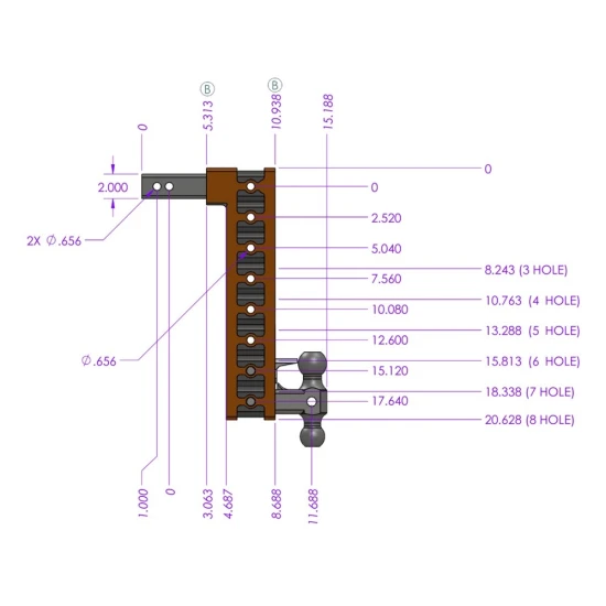 GEN-Y Mega-Duty 16K 17.5 Inch Drop Adjustable Hitch with Stabilizer Kit 2 Inch Receiver
