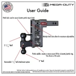 GEN-Y Mega-Duty 16K 17.5 Inch Drop Adjustable Hitch with Stabilizer Kit 2 Inch Receiver