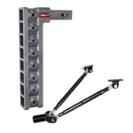 GEN-Y Mega-Duty 16K 17.5 Inch Drop Adjustable Hitch with Stabilizer Kit 2 Inch Receiver