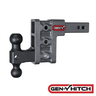 GEN-Y Mega-Duty 16K 5 Inch Drop Adjustable Dual-Ball Trailer Hitch