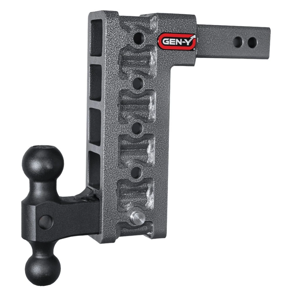 GEN-Y Mega-Duty 16K 10 Inch Drop Adjustable Dual-Ball Trailer Hitch with 2″ & 2-5/16″ Balls