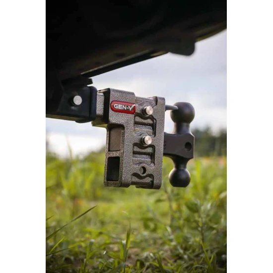 GEN-Y Mega-Duty 16K Drop Hitch 7.5 Inch Adjustable with Pintle Lock Dual Ball