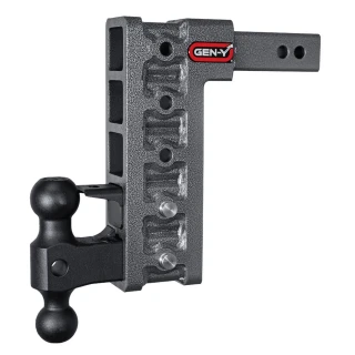 GEN-Y Mega-Duty 16K 10″ Drop Adjustable Trailer Hitch Dual-Ball Pintle Lock