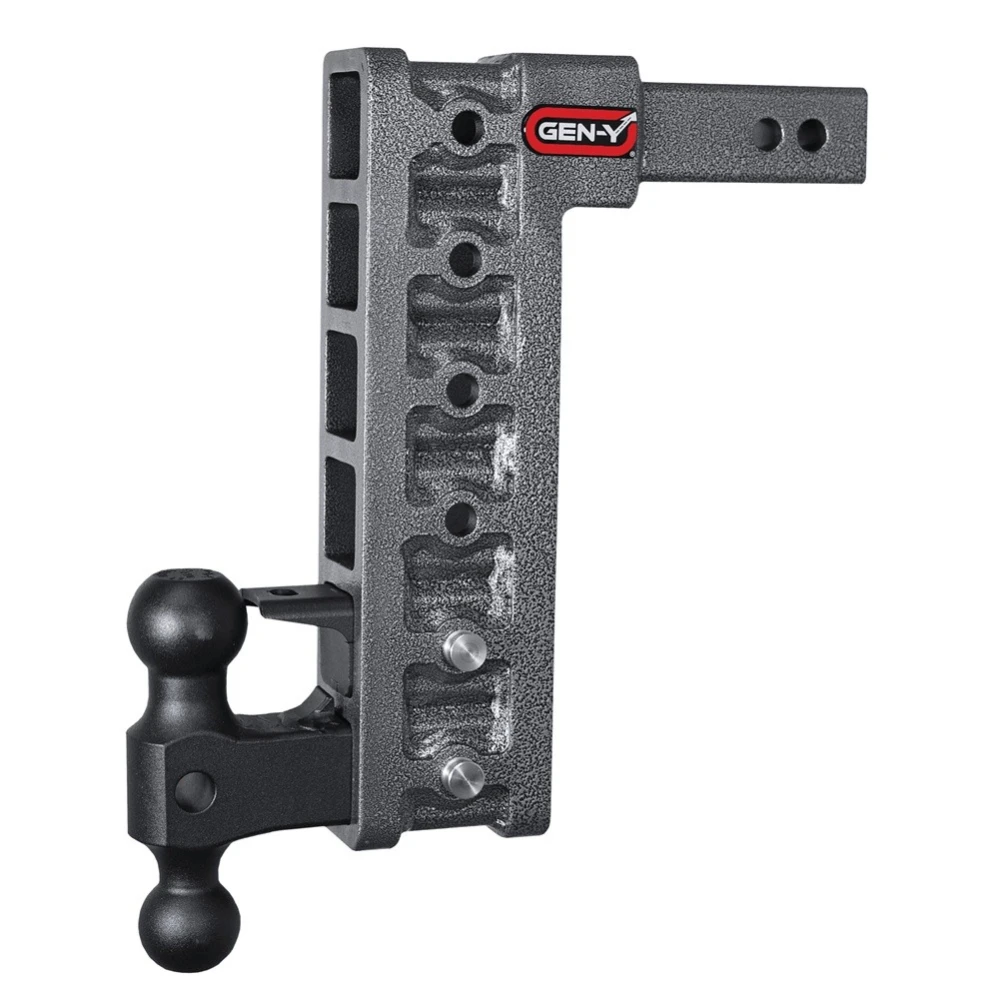 GEN-Y Mega-Duty 16K adjustable drop/rise trailer hitch dual-ball pintle lock