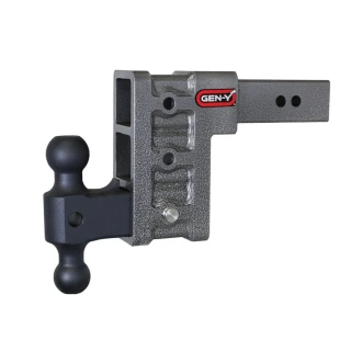 GEN-Y Mega-Duty 21K 6 Inch Drop Adjustable Dual-Ball Trailer Hitch with 2.5” Receiver