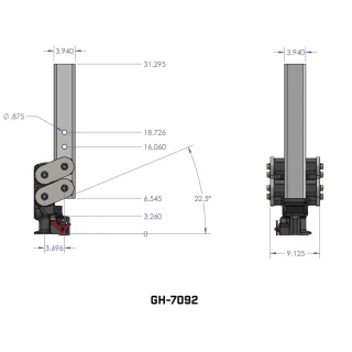 GEN-Y 30K Square Gooseneck Coupler with Torsion-Flex and SnapLatch
