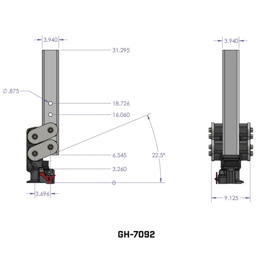 GEN-Y Spartan 30K Torsion-Flex Gooseneck Trailer Coupler with SnapLatch GEN-Y 30K Square Gooseneck Coupler with Torsion-Flex and SnapLatch