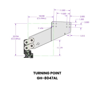 GEN-Y 21K 5th Wheel to Gooseneck Coupler Adapter for Lippert Turning Point GEN-Y 21K Fifth Wheel to Gooseneck Pin Box for Lippert Turning Point