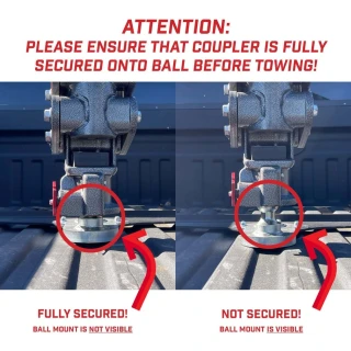 GEN-Y 30K Executive Fifth Wheel to Gooseneck Hitch Pin Box for Lippert 1621