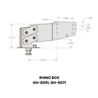 GEN-Y 30K 5th Wheel Pin Box for Lippert Rhino with TORSION-FLEX – 6.5K Pin Weight