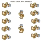 GEN-Y EXECUTIVE Pin Box Bolt Kit – Grade 8 Steel Bolts Nuts Washers for Fifth Wheel