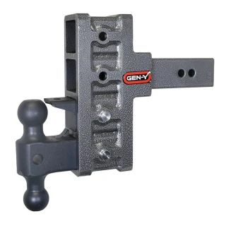 GEN-Y MEGA-DUTY 21K adjustable drop rise hitch dual ball pintle lock
