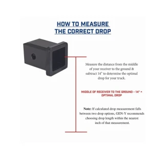 GEN-Y Mega-Duty 21K 9 Inch Drop Adjustable Dual-Ball Trailer Hitch