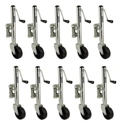 Fulton 10x 1.2K Retaining Ring Swivel Trailer Jack w/ 6" Caster Wheel and 10" Lift