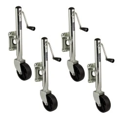 Fulton 4x 1.2K Retaining Ring Swivel Trailer Jack w/ 6" Caster Wheel and 10" Lift