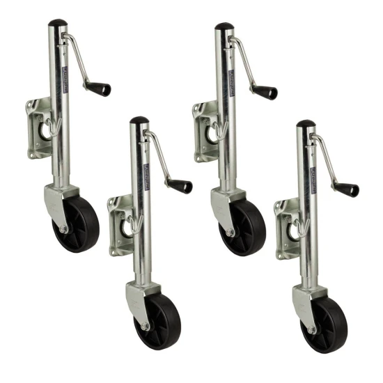 Fulton 1.2K Marine Swivel Jack with 6-Inch Caster Wheel and Bolt-On Mount