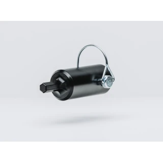 TurnNBurn side-wind drill-powered landing gear adapter kit with quick-release locking pin for semi-trailer landing gear