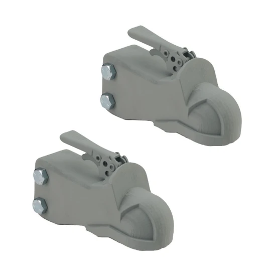 Bulldog 2-Pack 8K Adjustable Channel Trailer Couplers for 2" Ball Wedge-Latch