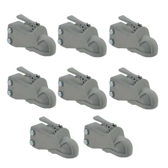 Bulldog 8K Adjustable Channel Trailer Coupler Bundle – 2" Ball, Wedge-Latch, Heavy Duty
