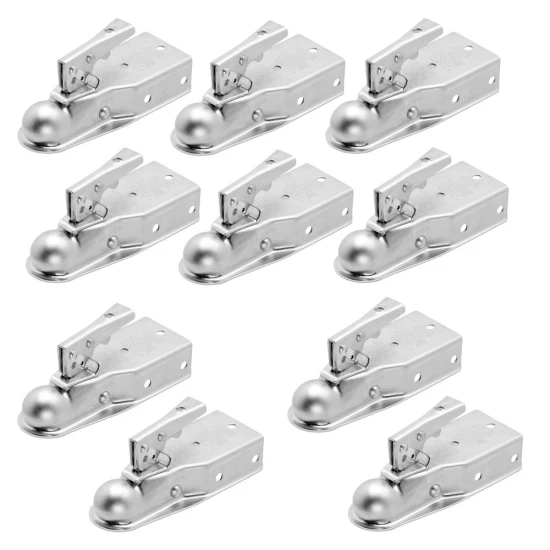 Fulton 2K Fas-Lok Straight Trailer Coupler 1-7/8 inch ball 3 inch channel bolt-on zinc finish