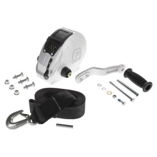 Fulton F2 Boat Trailer Winch Single-Speed 1600 lbs + Fulton F2 Trailer Jack 1600 lbs Lift Lifetime Warranty + Hardware Bolt-On Side Mount