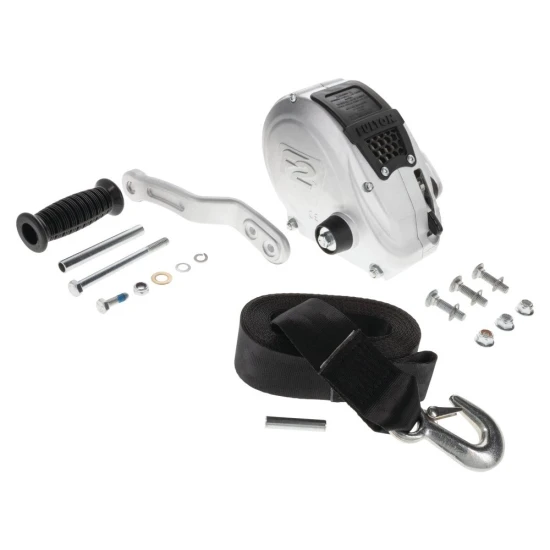 Fulton F2 1,600 lb marine trailer winch with 20 ft strap and adjustable handle – 10 pack