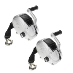 Fulton 2-Pack F2 1,600 lbs Marine Trailer Winches with 20 ft Strap & Adjustable Handle