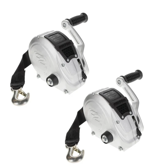 Fulton 2-Pack F2 1,600 lbs Marine Trailer Winches with 20 ft Strap & Adjustable Handle