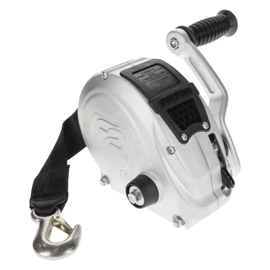 Fulton 2-Pack F2 1,600 lbs Marine Trailer Winches with 20 ft Strap & Adjustable Handle