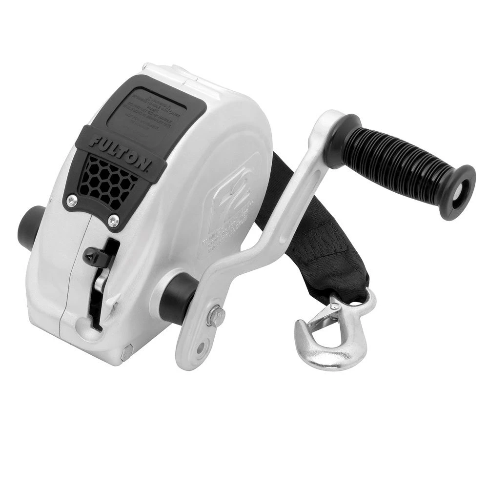 Fulton F2 1,600 lb marine trailer winch 20 ft strap adjustable handle 4-pack
