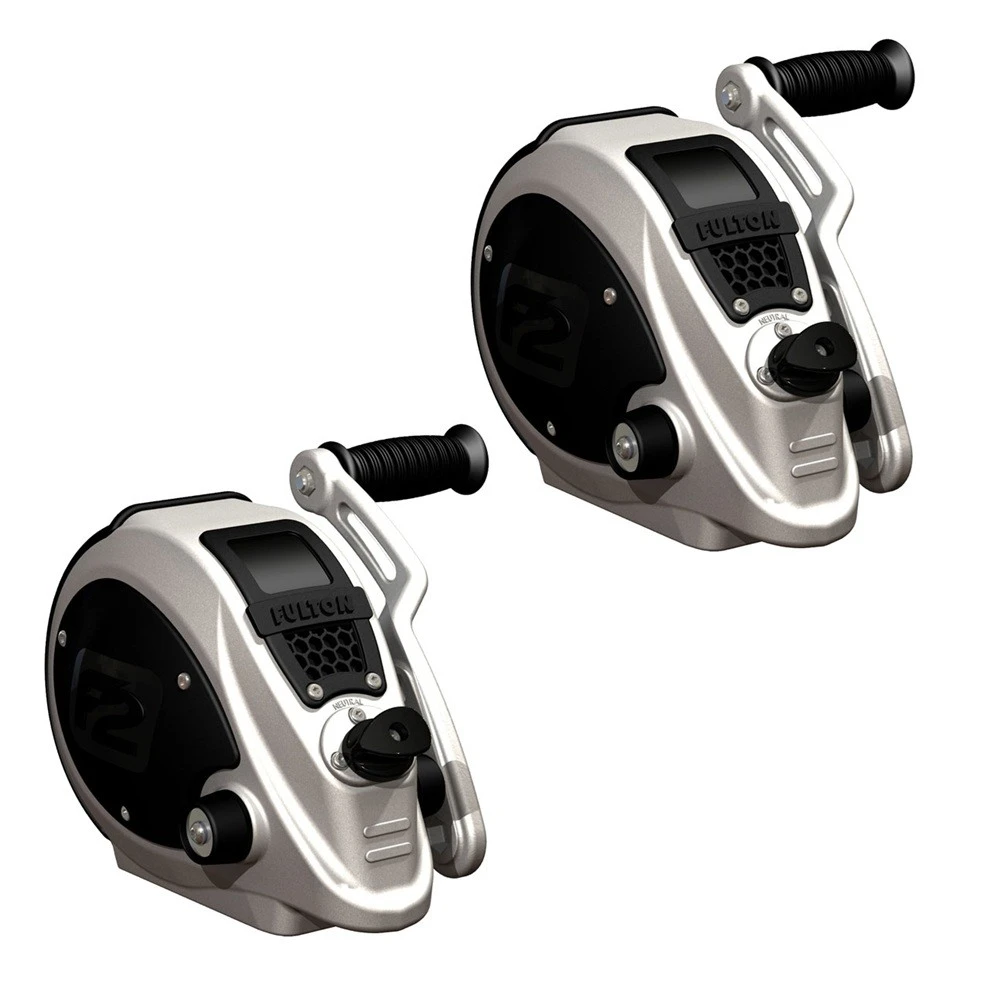 Fulton F2 2K Marine Trailer Winch with Strap and Adjustable Handle – 2-Pack