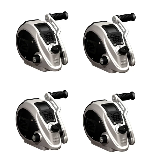 Fulton 2K F2 Marine Winch with Strap and Adjustable Handle – 4-Pack