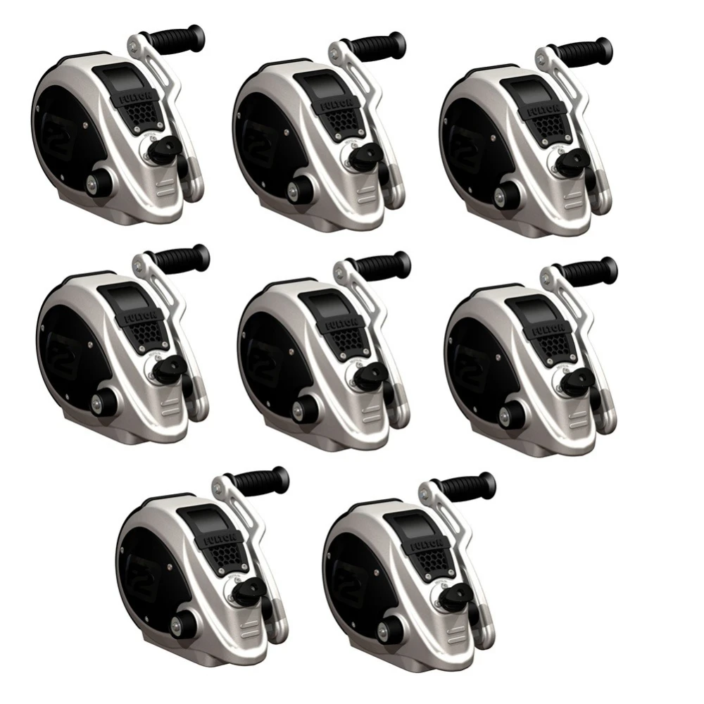 Fulton F2 2,000 lb Marine Trailer Winch with Strap and Adjustable Handle – 8 Pack