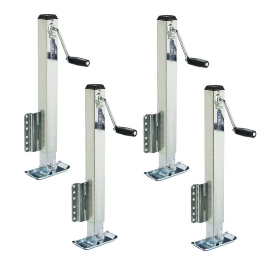 Fulton 2.5K Fixed Mount Trailer Jack with 28 Inch Lift and Drop Leg – 4 Pack