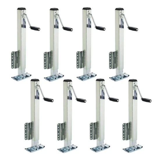 Fulton 2.5K Fixed Mount Trailer Jack with Drop Leg and Sidewind Handle – 8 Pack
