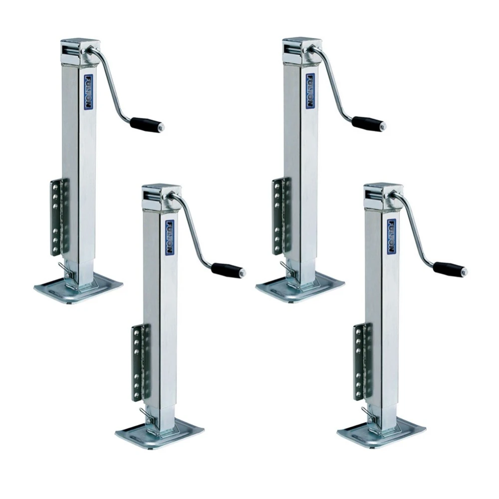 Fulton 5K Bolt-On Square Trailer Jack with Drop Leg and 28 Inch Lift – 4 Pack