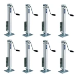 Fulton 5K Fixed Mount Square Trailer Jack 28 Inch Lift Sidewind 8-Pack