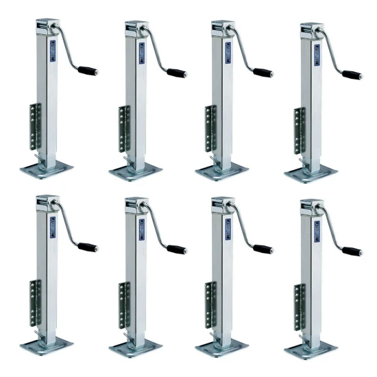 Fulton 5K Fixed Mount Square Trailer Jack 28 Inch Lift Sidewind 8-Pack