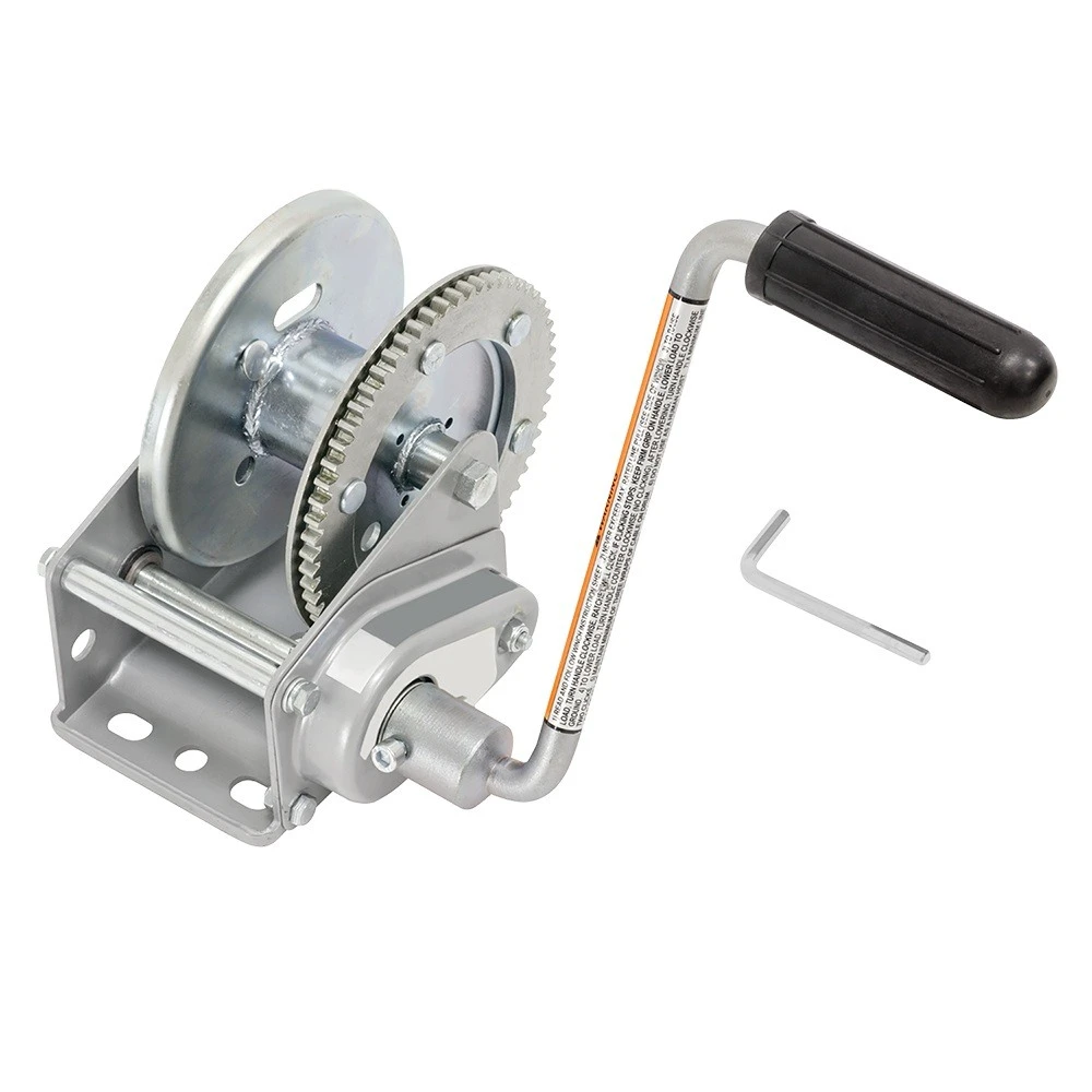 Pro Series 1,500 lb Brake Winch Bundle with Cable for Boat Lift or Trailer